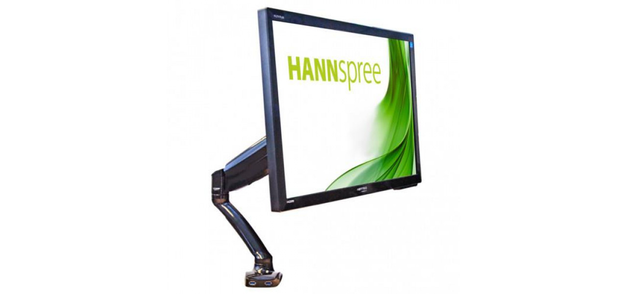 Parteneriatul perfect: monitoare Hannspree si brate pentru monitor dublu.