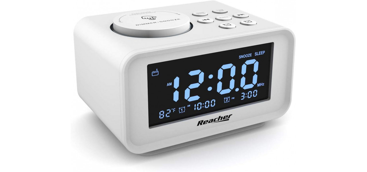 Companionul perfect pentru somn: radio cu ceas portabil cu sunete reglabile.
