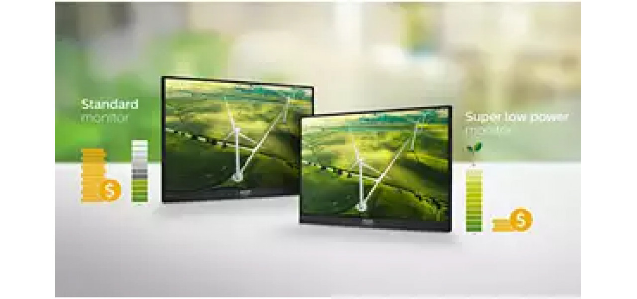 Functiile de economisire a energiei ale monitoarelor Philips pentru eficienta energetica.