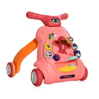 Antemergator multifunctional, Lorelli, cu centru de activitati, Space, Pink