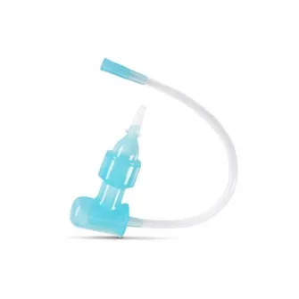 Aspirator nazal manual pentru bebelusi, Lorelli, curatare delicata si eficienta, 0 luni+, Aqua Blue