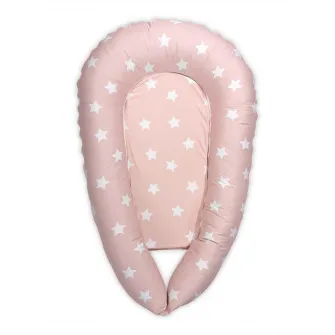 Baby Nest 3 in 1, Lorelli, 110 x 70 x 15 cm, husa bumbac ranforce, Pale Blush