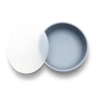 Bol de hranire cu capac, Lorelli, din silicon natural, cu ventuza, 6 luni+, Grey