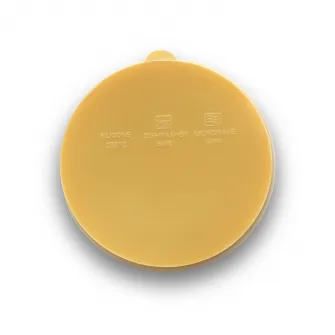 Bol de hranire din silicon natural, Lorelli, cu ventuza, 6 luni+, Yellow