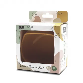 Bol de hranire din silicon natural, Lorelli, cu ventuza, 6 luni+, Yellow
