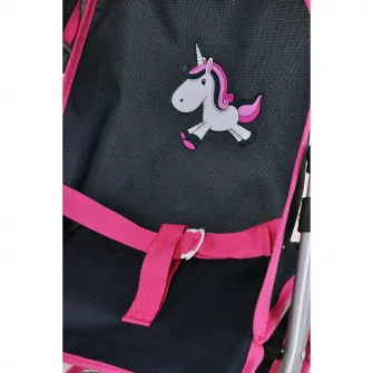 Carucior Jogger pentru papusi, Knorr Toys, Lio, maner reglabil pe inaltime, 59x35,50x63,50 cm, 3 Ani+, Unicorn Blue