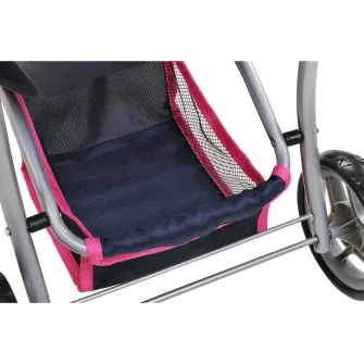 Carucior Jogger pentru papusi, Knorr Toys, Lio, maner reglabil pe inaltime, 59x35,50x63,50 cm, 3 Ani+, Unicorn Blue