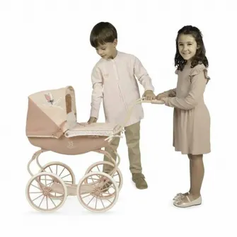 Carucior pentru papusi Decuevas, 2 roti, roz, dimensiuni 50x30x60cm