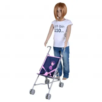 Carucior sport pentru papusi, Knorr Toys, Sim, 42 x 27 x 55 cm, 3 Ani+, Princess Blue