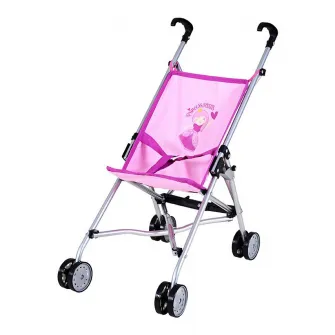 Carucior sport pentru papusi, Knorr Toys, Sim, 42 x 27 x 55 cm, 3 Ani+, Princess Pink