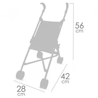 Carucior tip umbrela pentru papusi, DeCuevas, compact si practic, manere ergonomice, colectia Koala, Roz