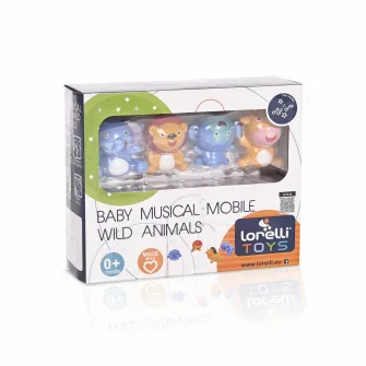 Carusel muzical pentru pat, Lorelli, Wild Animals