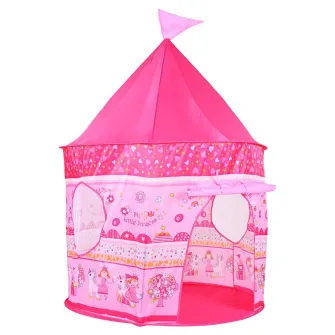 Cort de joaca pentru copii, Knorr Toys, potrivit interior/exterior, din material hidrofug, diametru 105 cm, inaltime 135 cm, 3 Ani+, My Little Princess