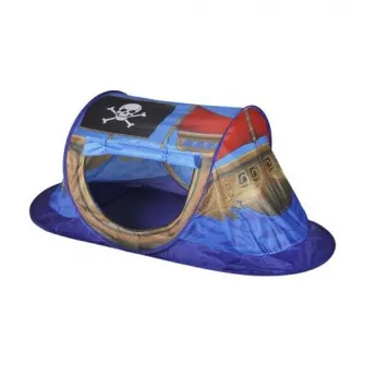 Cort de joaca pop-up pentru copii, Knorr Toys, potrivit interior/exterior, din material hidrofug, 170x85x70 cm, 3 Ani+, Corabia Piratilor