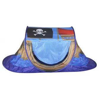 Cort de joaca pop-up pentru copii, Knorr Toys, potrivit interior/exterior, din material hidrofug, 170x85x70 cm, 3 Ani+, Corabia Piratilor