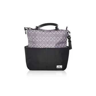 Geanta pentru accesoriile bebelusului, Lorelli, Laura, compartimentata, Black, colectie 2021