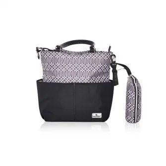 Geanta pentru accesoriile bebelusului, Lorelli, Laura, compartimentata, Black, colectie 2021