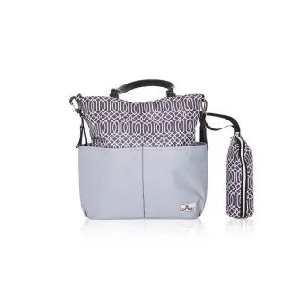 Geanta pentru accesoriile bebelusului, Lorelli, Laura, compartimentata, Grey, colectie 2021