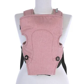 Marsupiu ergonomic pentru copii, Between, Lorelli, 2 pozitii, centuri de siguranta ajustabile, curele reglabile, pernuta pentru cap, 0-9 Kg, Rose tan & Grey