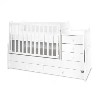 Mobilier multifunctional, Lorelli, Maxi Plus, 70 x 160 cm, transformabil, Trio White