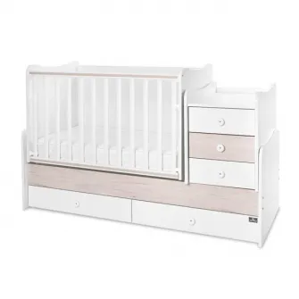 Mobilier multifunctional, Lorelli, Maxi Plus, 70 x 160 cm, transformabil, Trio White Light Oak