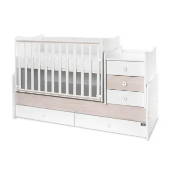 Mobilier multifunctional, Lorelli, Maxi Plus, 70 x 160 cm, transformabil, Trio White Light Oak