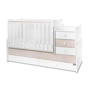 Mobilier multifunctional, Lorelli, Maxi Plus, 70 x 160 cm, transformabil, Trio White Light Oak