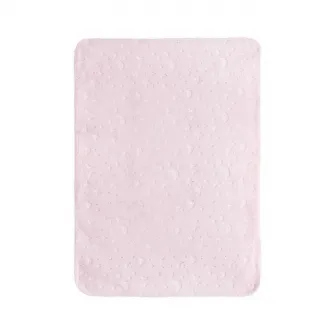 Paturica pentru bebelusi, Lorelli, Twinkle, material moale, model decorativ in relief, certificata Oeko-Tex, 80 x 110 cm, 0 luni+, Pink