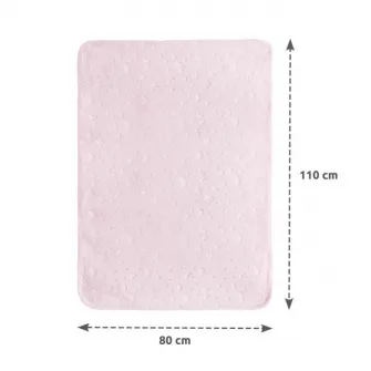 Paturica pentru bebelusi, Lorelli, Twinkle, material moale, model decorativ in relief, certificata Oeko-Tex, 80 x 110 cm, 0 luni+, Pink