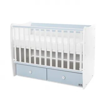 Patut balansoar, Lorelli, Matrix, 60 x 120 cm, transformabil, White Baby Blue