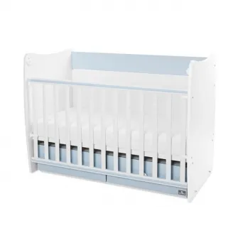 Patut balansoar, Lorelli, Matrix, 60 x 120 cm, transformabil, White Baby Blue
