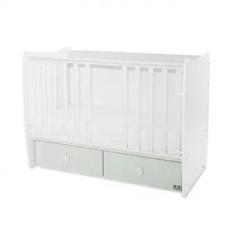 Patut balansoar, Lorelli, Matrix, 60 x 120 cm, transformabil, White Milky Green