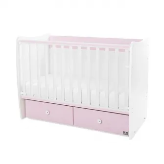 Patut balansoar, Lorelli, Matrix, 60 x 120 cm, transformabil, White Orchid Pink