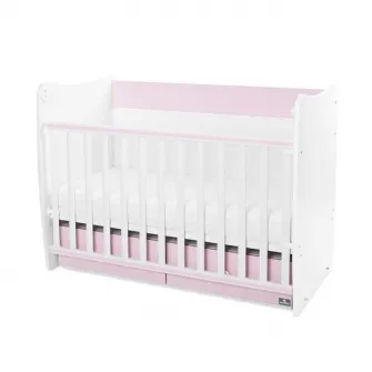 Patut balansoar, Lorelli, Matrix, 60 x 120 cm, transformabil, White Orchid Pink