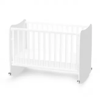Patut bebe, Lorelli, Stars, 60 x 120 cm, cu functie de leganare, transformabil in casuta, White