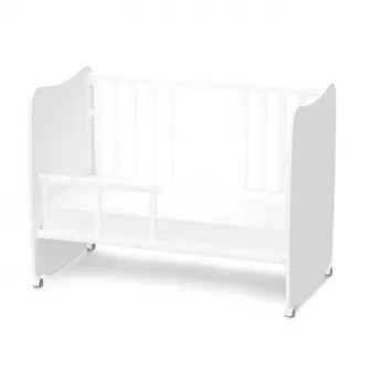 Patut bebe, Lorelli, Stars, 60 x 120 cm, cu functie de leganare, transformabil in casuta, White