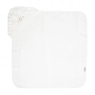 Prosop de baie cu gluga si broderie, Lorelli, 90 x 90 cm, 0 luni+, bumbac, White