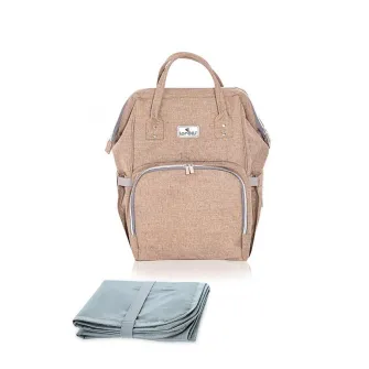Rucsac accesorii bebelusi, Lorelli, Tina, multiple compartimente, Beige