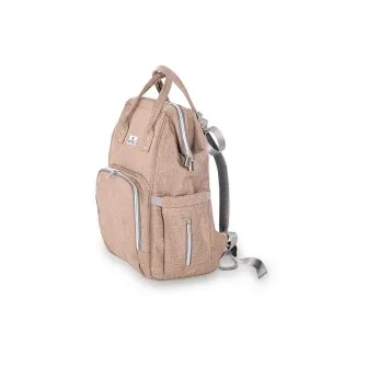 Rucsac accesorii bebelusi, Lorelli, Tina, multiple compartimente, Beige