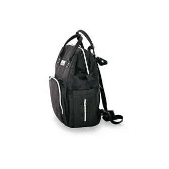 Rucsac accesorii bebelusi, Lorelli, Tina, multiple compartimente, Black, colectie 2021