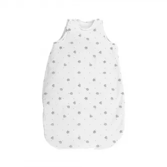Sac de dormit de iarna, 85 cm, 12-18 luni, bumbac ranforce, captusit, cu umplutura din poliester, Train Grey