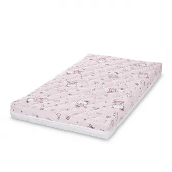 Saltea mobilier, Lorelli, Havana, 62 x 110 x 10 cm, cocos si spuma elastica, Pink Ballerina Bear