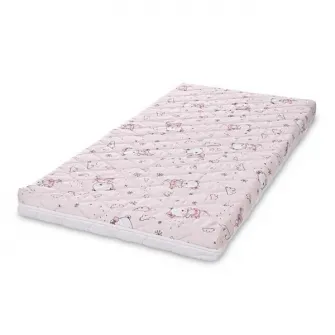 Saltea pat, 2 straturi cocos si spuma elastica, Lorelli, Holiday, 60 x 120 x 10 cm, Pink Ballerina Bear