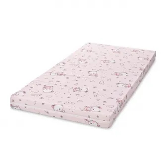 Saltea pat, Classic, Lorelli, 70 x 140 x 9 cm, spuma elastica, Pink Ballerina Bear