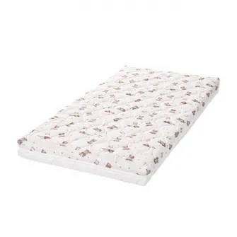 Saltea pat, husa detasabila si lavabila, Lorelli, Havana, 60 x 120 x 10 cm, fibra nuca de cocos si spuma elastica, Bear & Pillow Beige, fermitate medie
