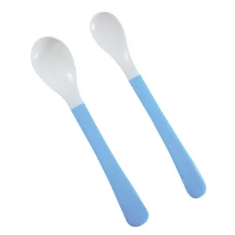Set 2 lingurite cu varf moale, Lorelli, 6 luni+, Blue