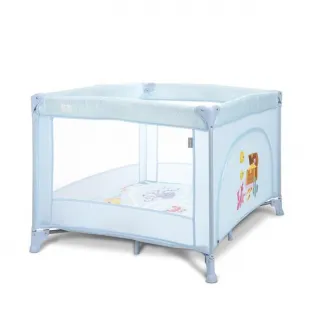 Tarc de joaca, Lorelli, Play N Relax, 100x100x75 cm, deschidere laterala cu fermoar, geanta de transport, Airy Blue Sea