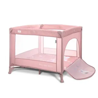 Tarc de joaca, Lorelli, Play N Relax, 100x100x75 cm, deschidere laterala cu fermoar, geanta de transport, Blush Pink Fairy