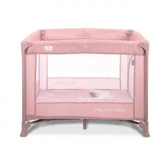 Tarc de joaca, Lorelli, Play N Relax, 100x100x75 cm, deschidere laterala cu fermoar, geanta de transport, Blush Pink Fairy