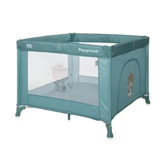 Tarc de joaca, Lorelli, Playground, 100 x 100 cm, 0-36 luni, salteluta, usa cu fermoar, geanta transport, mecanism dublu de siguranta, Artic Indian